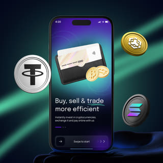 Application mobile de trading Aube Comptérine visible sur un smartphone
